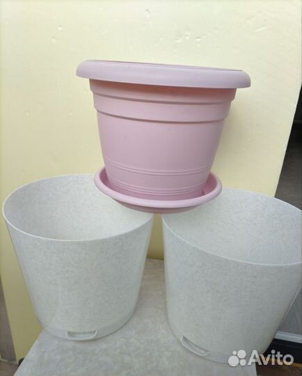 Горшки для цветов пластиковые