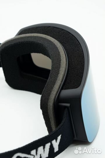 Маска snowy rookie black grey len light blue S3+S0