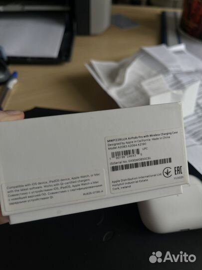 Кейс apple airpods pro+новые насадки,кабель, ориг