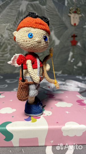 Игрушка вязаная ручной работы. Купидон