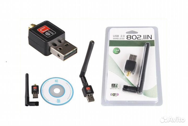 Wi-Fi адаптер usb с антенной W02 A3010 новый