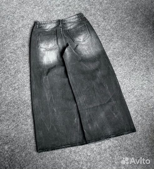 Широкие джинсы No faith studios