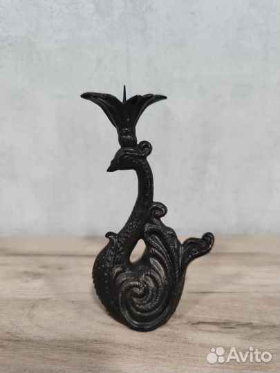 Подсвечник Лебедь Каслинское литьё