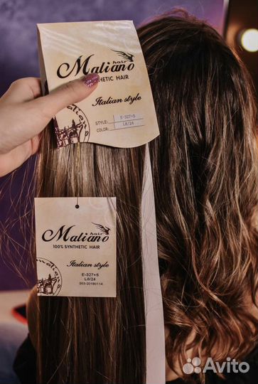 Парики, шиньоны на крабе, волосы на заколках