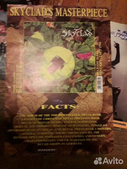 Slayer Metallica Helloween плакат билет афиша