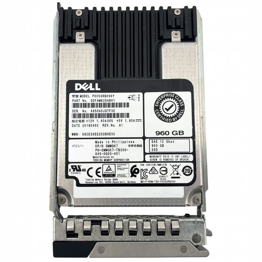 [MWGK7] Жесткий Диск Dell 960gb Sas 2,5" Ssd Mwgk7