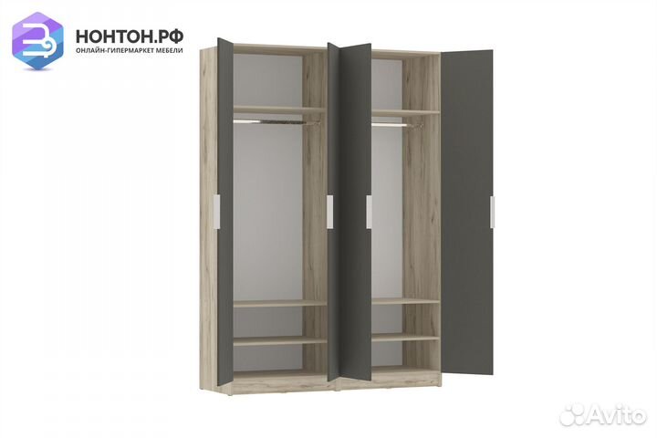 Шкаф Венеция комбинация № 2 дуб серый крафт / граф