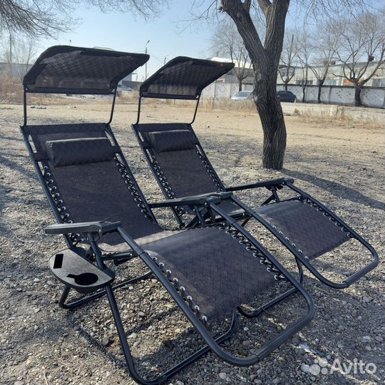 Кресло-шезлонг скозырьком - 2шт