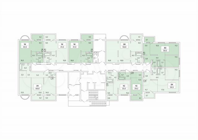 1-к. квартира, 41 м², 1/17 эт.