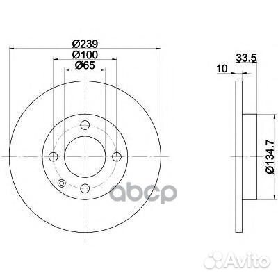 Диск тормозной передн. arosa (6H) polo Kasten