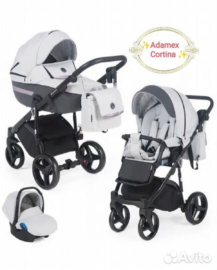 Новейшая коляска Adamex Cortina 2в1/3в1