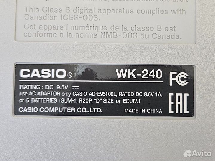 Синтезатор casio wk240