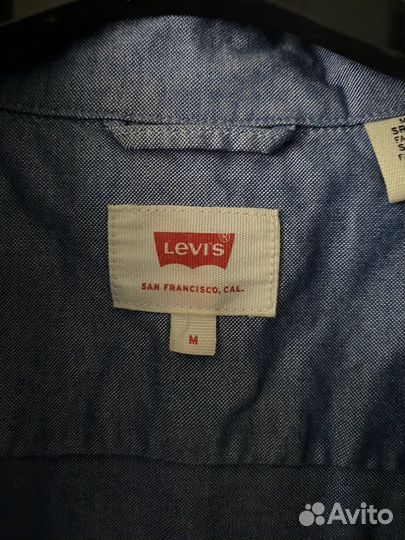 Рубашка мужска голубая levis