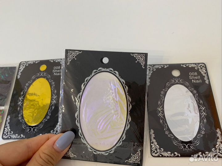 Фольга, стразы, нити, дизайн, бумага для ногтей