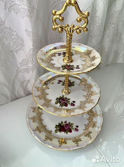 Новый Столовый сервиз Bohemia Роза Перламутр