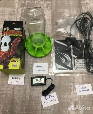 Термоковрик Лампа уф термометр поилка кальций