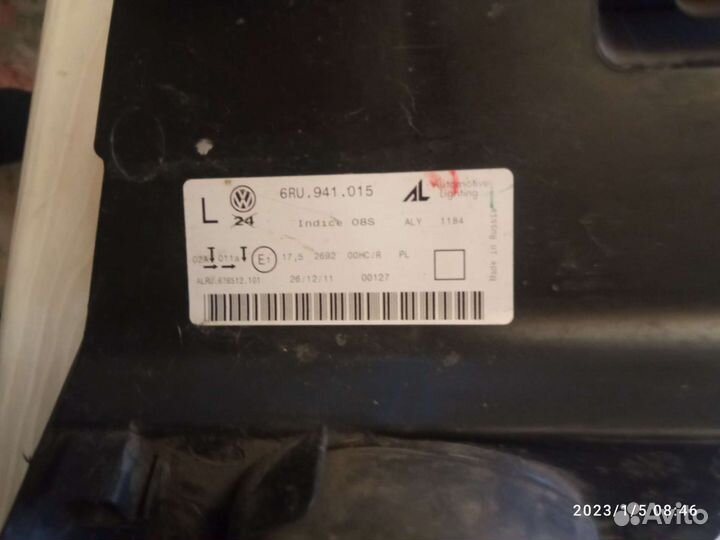 Фара левая volkswagen polo