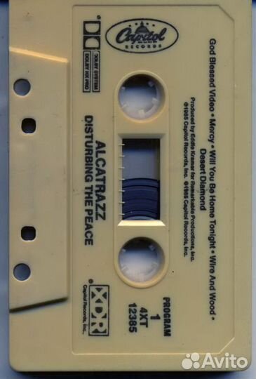 Аудио кассета студийная фирменная alcatrazz 1985