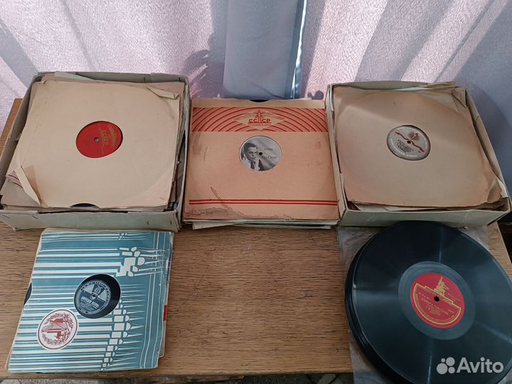 Пластинки для патефона СССР. 75 штук +