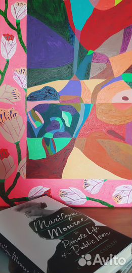 Картина абстракция. 100 лен, дерево