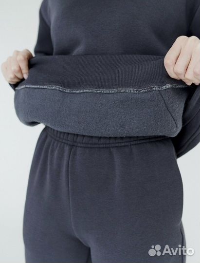 Спортивный флисовый женский костюм двойка