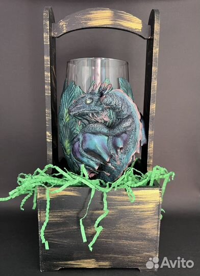 Бокал для напитков с декором 