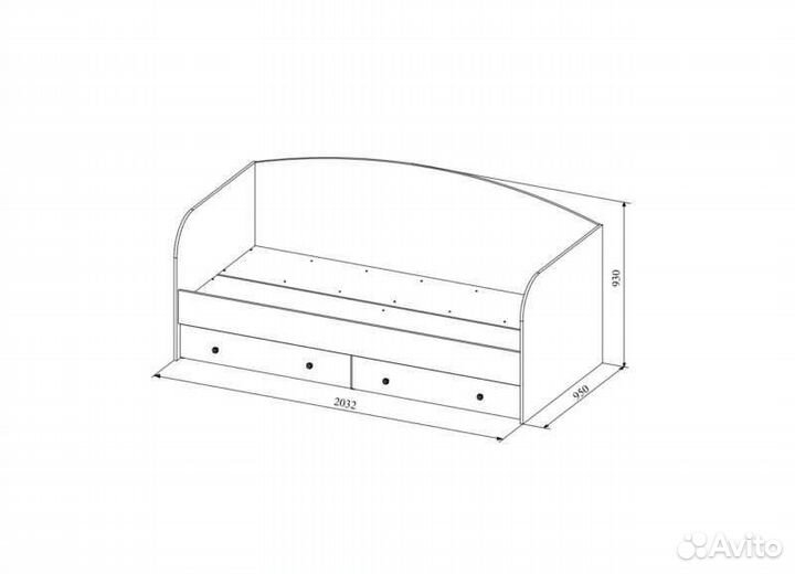 Детская кровать с ящиками