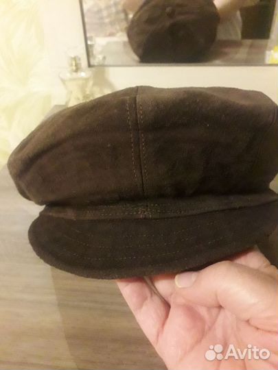 Кепка мужская натуральный замш