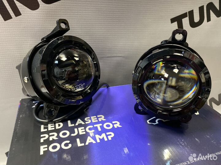 Туманки птф LED линза laser zmb для Лада Приора