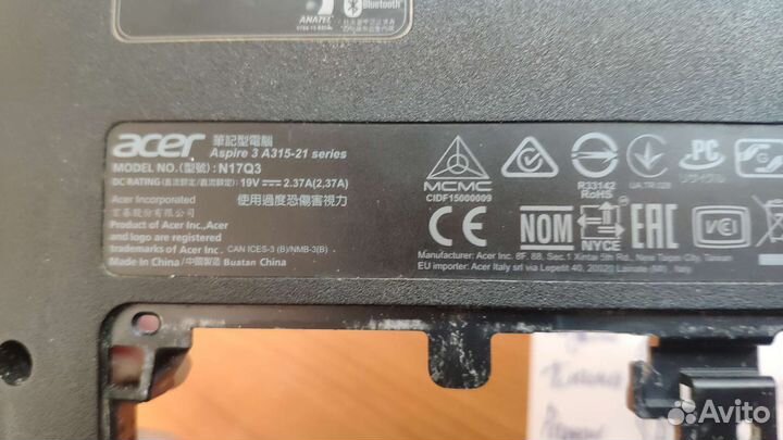 Разбор ноутбука Acer Aspire 3 A315-21-435D N17Q3