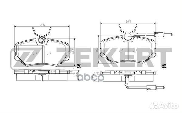 Колодки торм. диск. передн. Peugeot 405 I-II 87