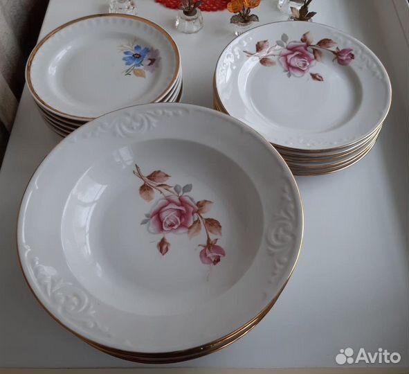 Тарелки фарфоровые винтажные тфз, пфз