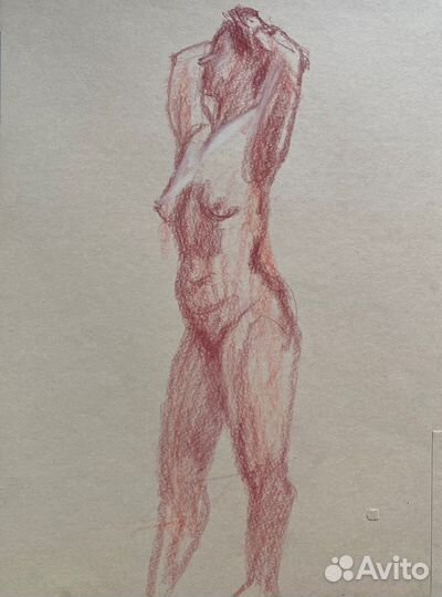 Картина рисунок Обнаженная в стиле ню для спальни