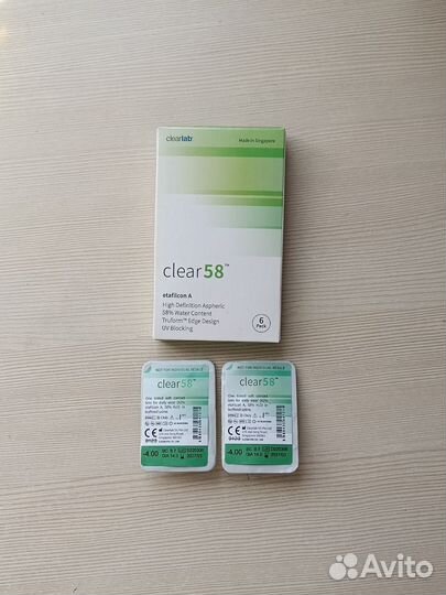 Линзы контактные Clear 58