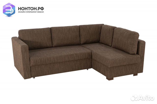 Диван угловой дельфин Джессика 2 коричневый