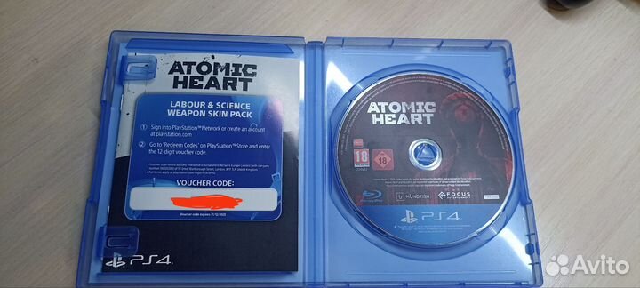 Диск с игрой для приставок ps4 Atomic Heart. Новый