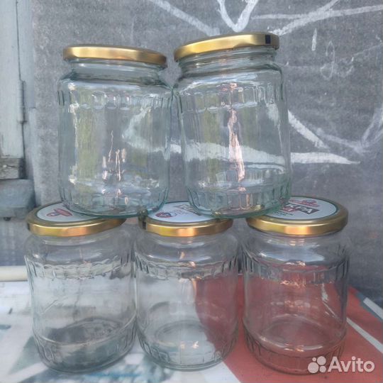 Банки стеклянные 0,45 с крышкой