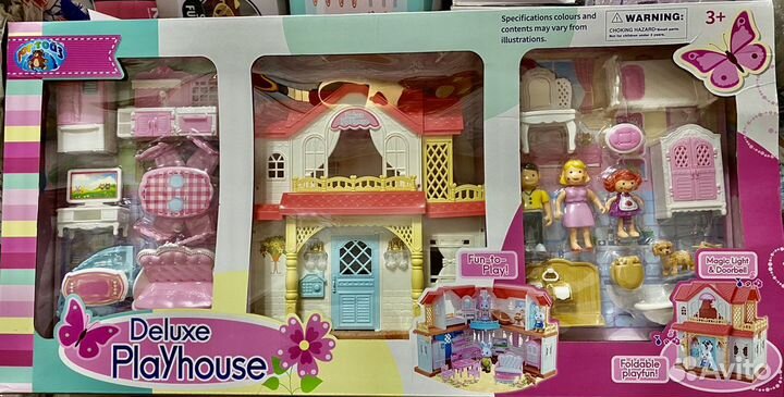 Кукольный домик для кукол с мебелью Новый