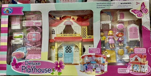 Кукольный домик для кукол с мебелью Новый