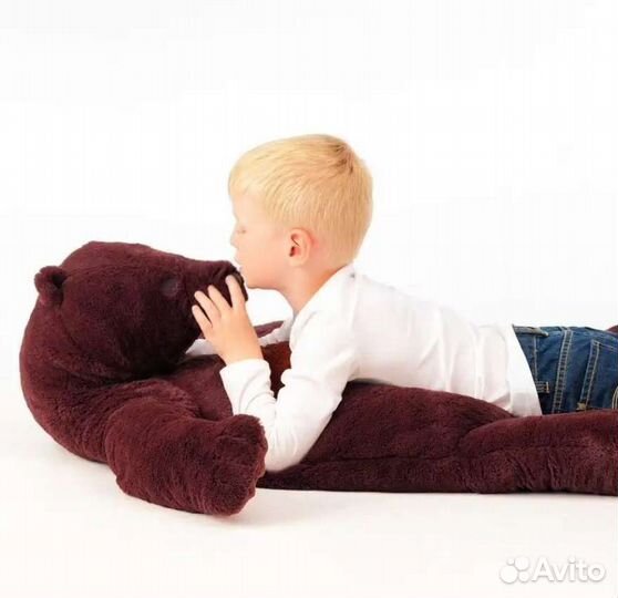 Мягкая игрушка икеа Бурый медведь, 100 см