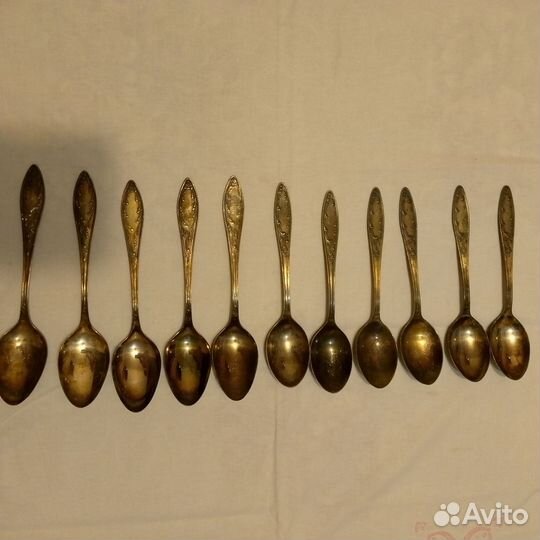 Вилка, ложка, мельхиор