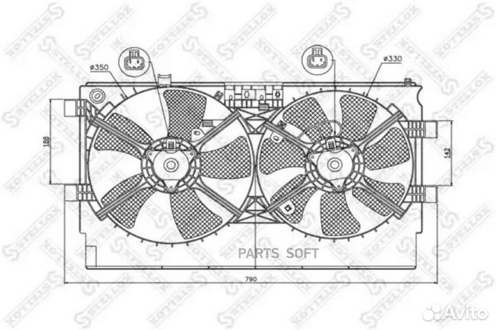 2999380SX Вентилятор охлаждения Mitsubishi Outland