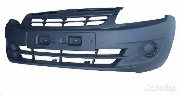 Бампер передний ваз 2190 Гранта чёрный шагрень