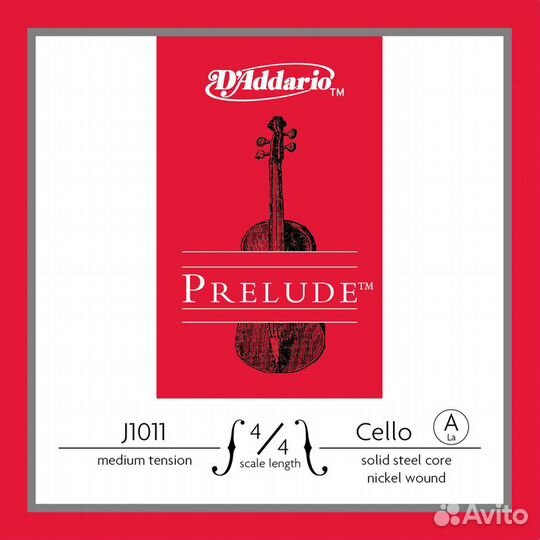 Струна А для виолончели 4/4 D'Addario J1011-4/4M
