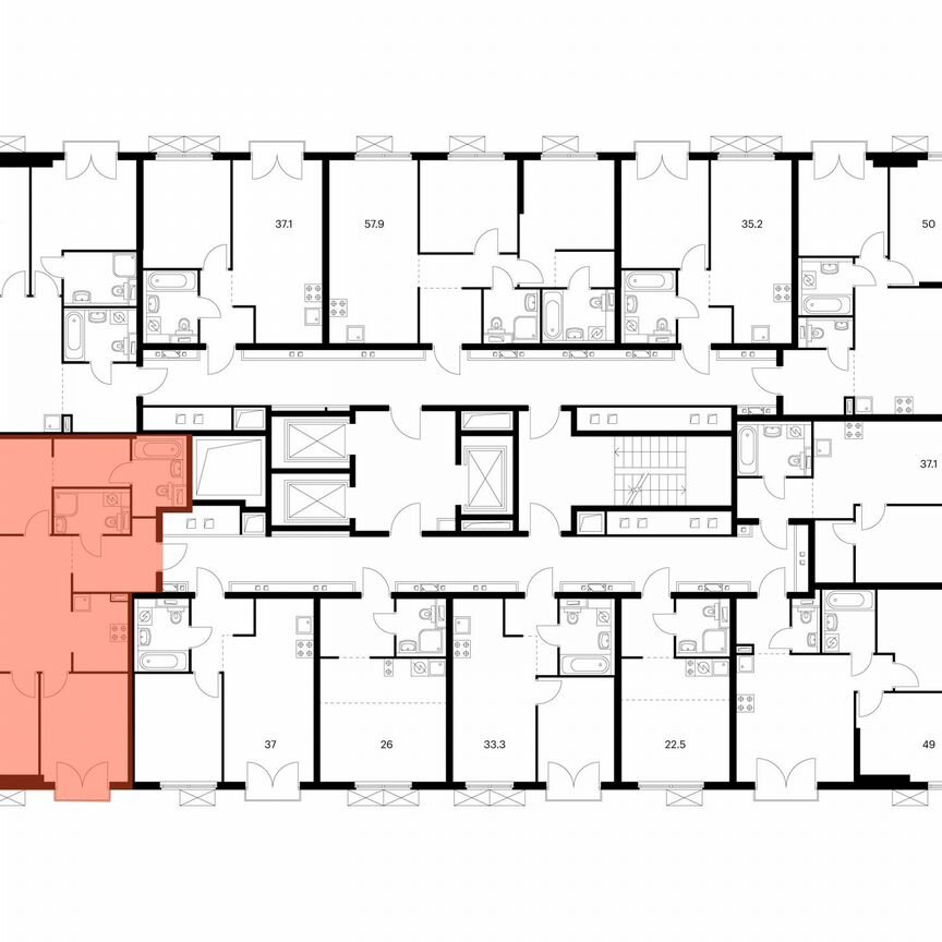 3-к. квартира, 76,1 м², 9/24 эт.