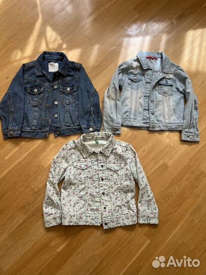 Джинсовая куртка 110 116 для девочек
