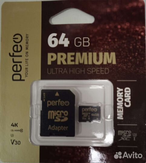 Карта памяти MicroSD 64gb