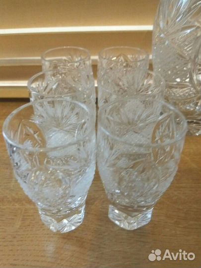 Хрусталь графин и рюмки