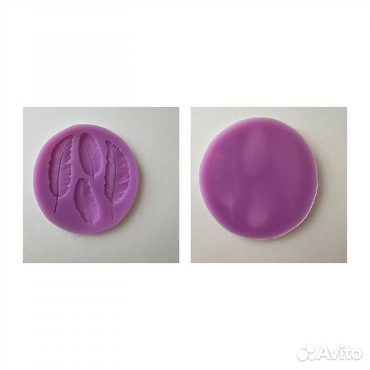 Силиконовый молд розы, листики, перья, цветы