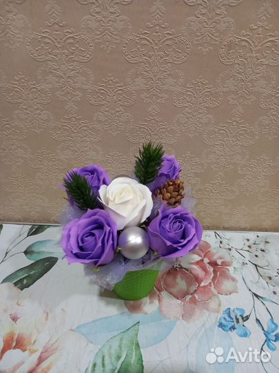 Букет из мыльных цветов